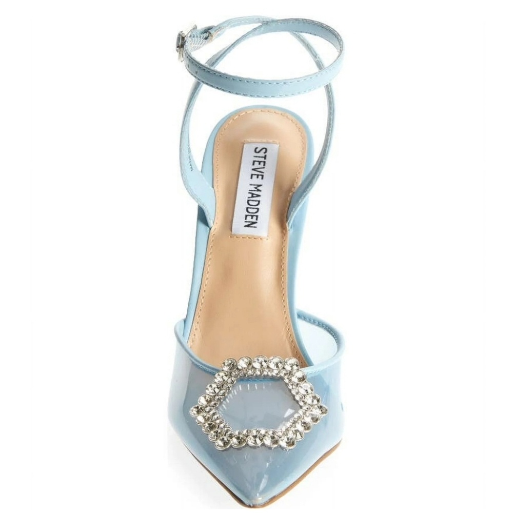Blue Transparent Stilettos Heels Elegant Wear Office Wear Career Wedding - Picture 12 of 16